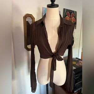 UO  Tie-Front Blouse